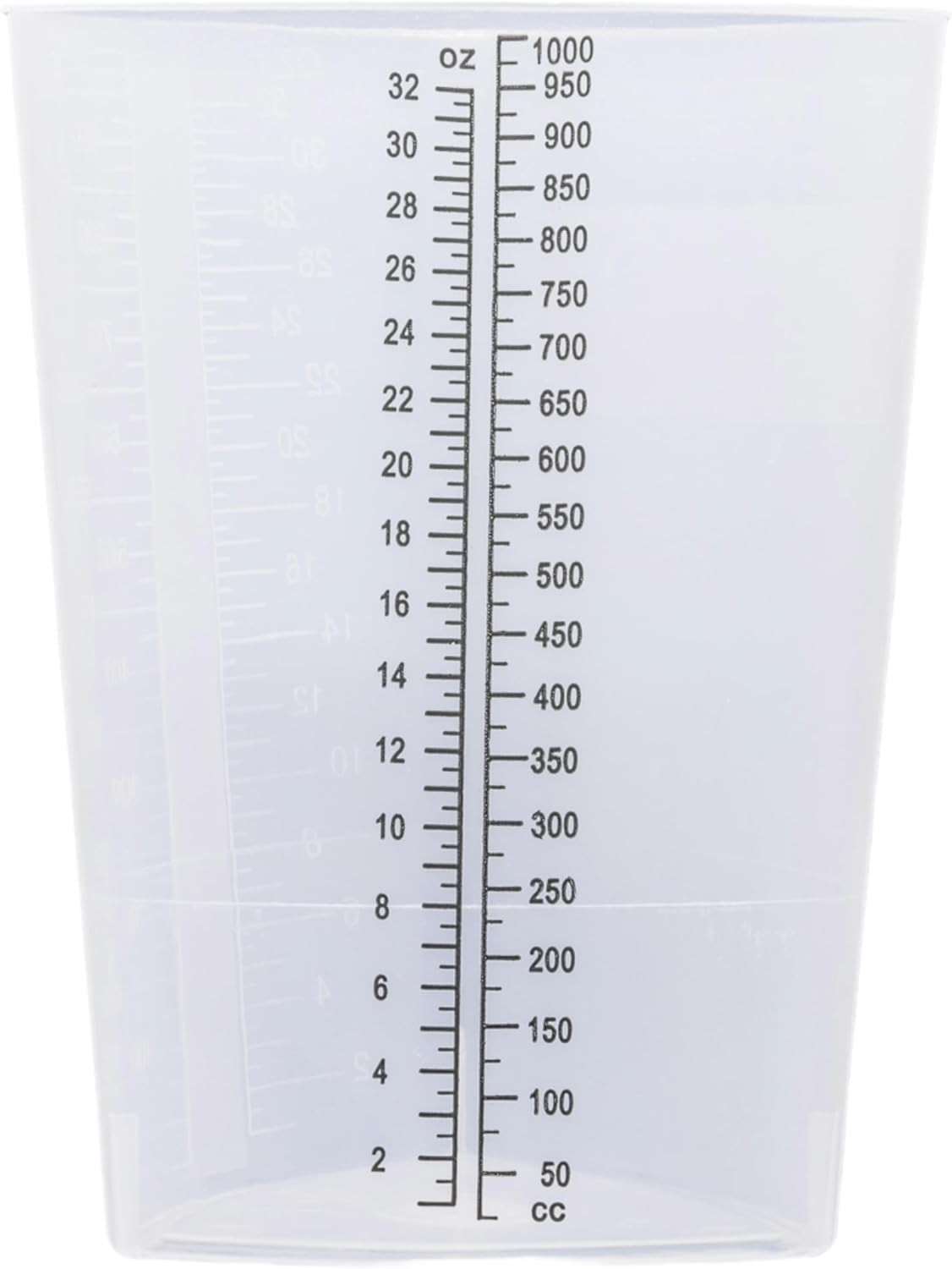 Plastic Graduated Triangular Intake Output Container [5 Pack] 32 Ounce Three-Sid