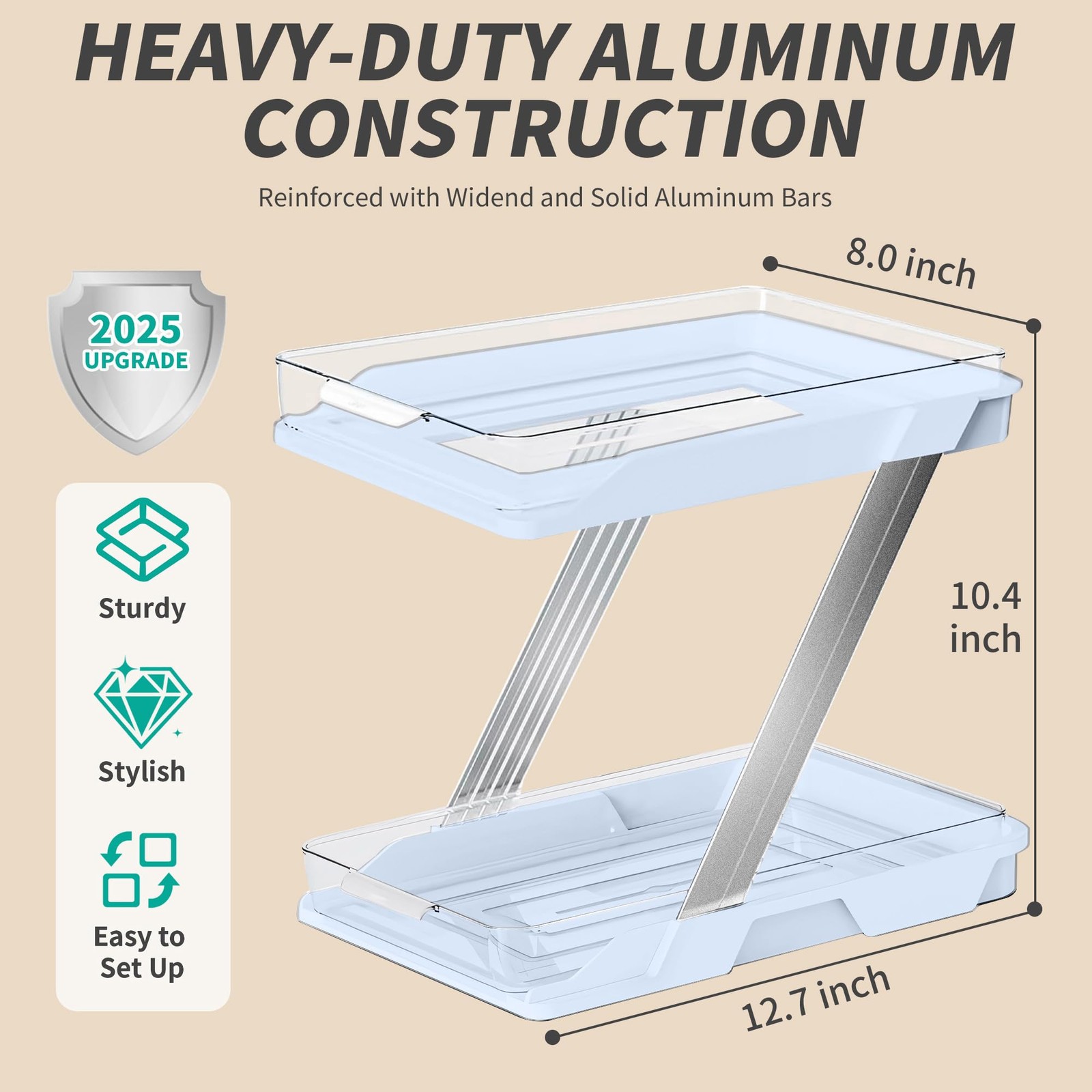 3 Pack Bathroom Organizers and Storage - Multi-Purpose,2-Tier Clear Pull Out ...
