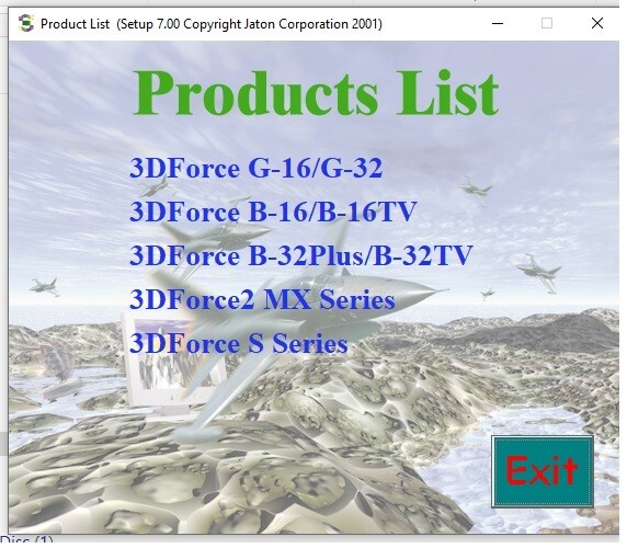 3D Force By Jaton Products Software and Document (AGP 4x Software) [CD ROM]