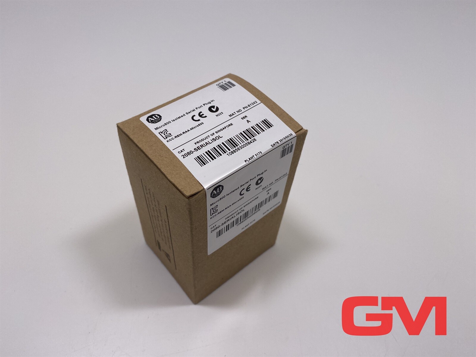 Allen Bradley Insulated Connection 2080-SERIALISOL Serial Port PN-81242 Ser.: A