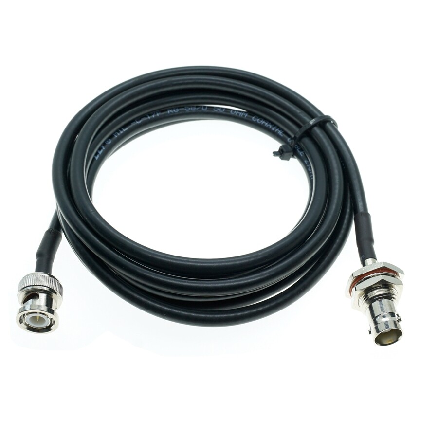 BNC Male to BNC Female Nut Bulkhead Lot RF Coax Pigtail Jumper 50ohm RG58 Cable