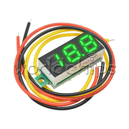 10X DC 0-100V Mini 0.28 inch 3-Digital Voltmeter Led Voltage Panel Meter 3-Wire