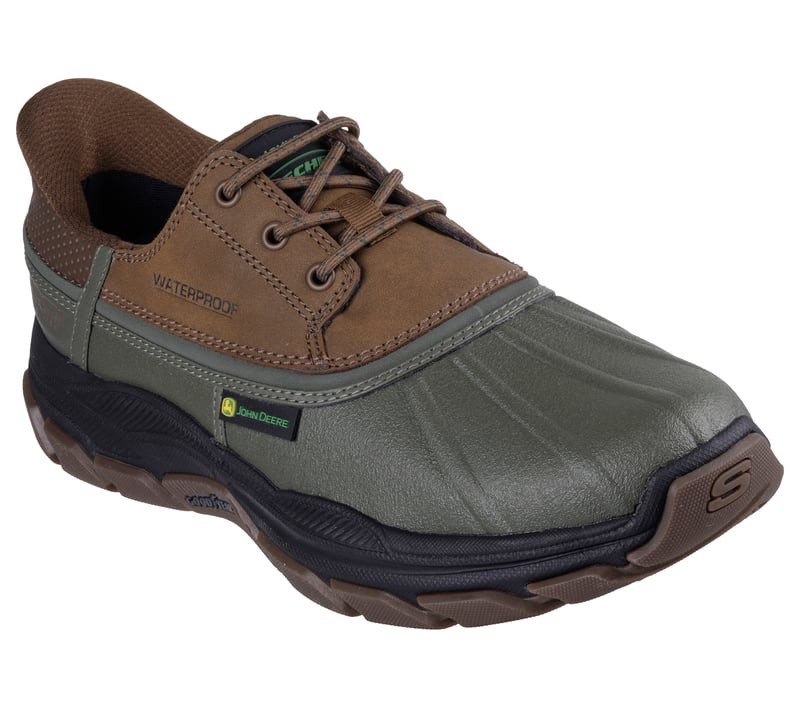 Skechers x John Deere Men's Slip-ins Respected - Tanzier Olive/Brown - 256002-OL