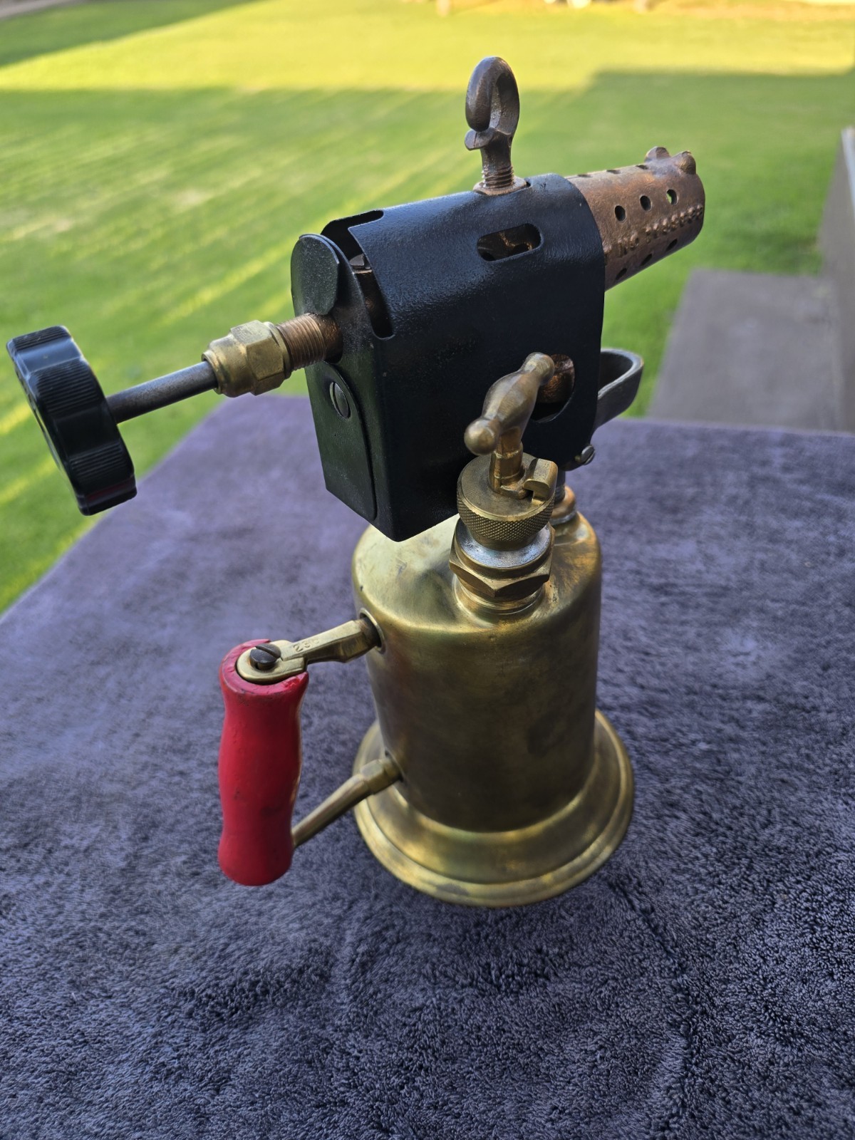 Clayton and Lambert Large Brass Blow Torch Antique Vintage