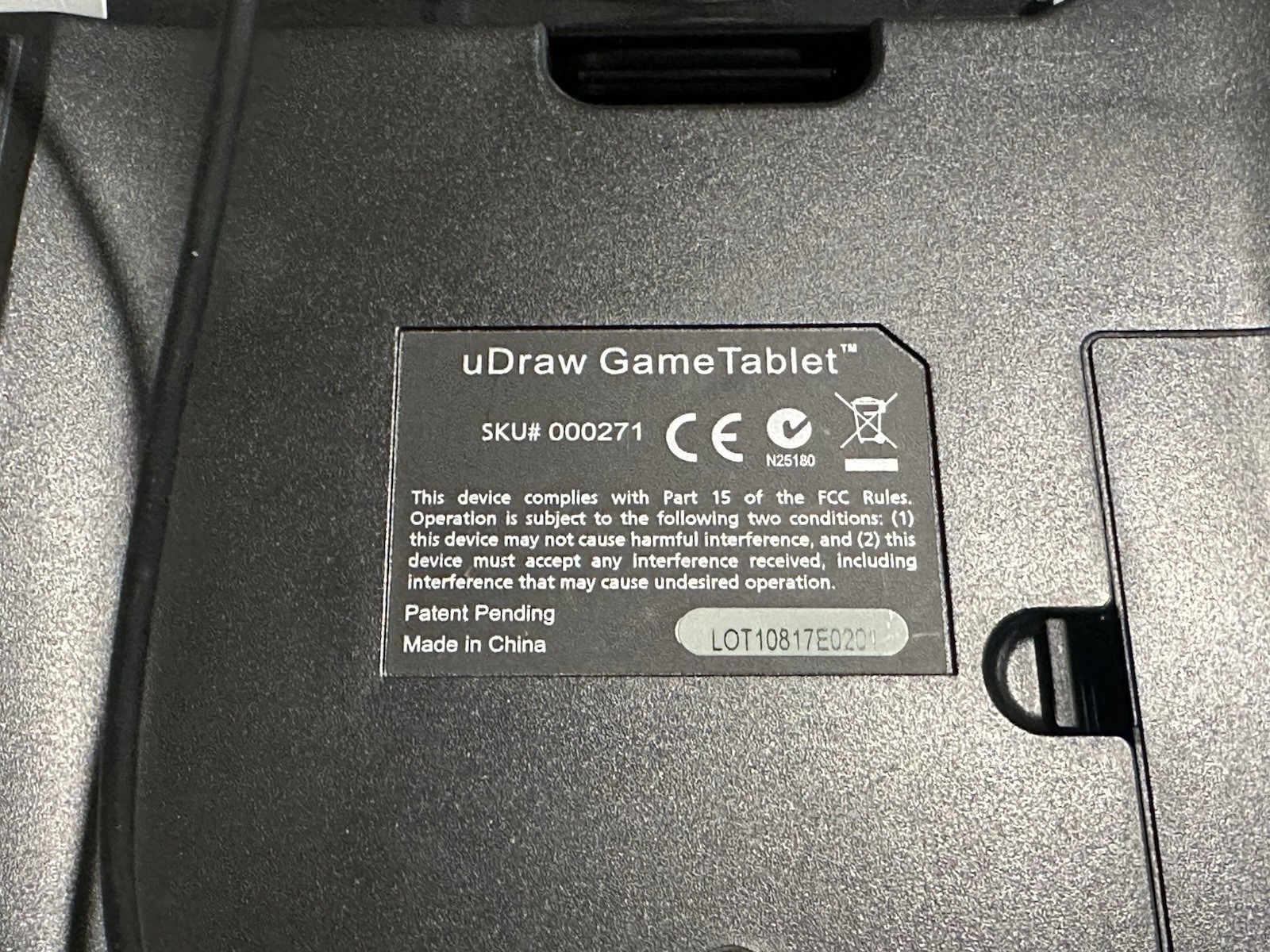 Nintendo Wii uDraw Game Tablet Attachment Black 000271