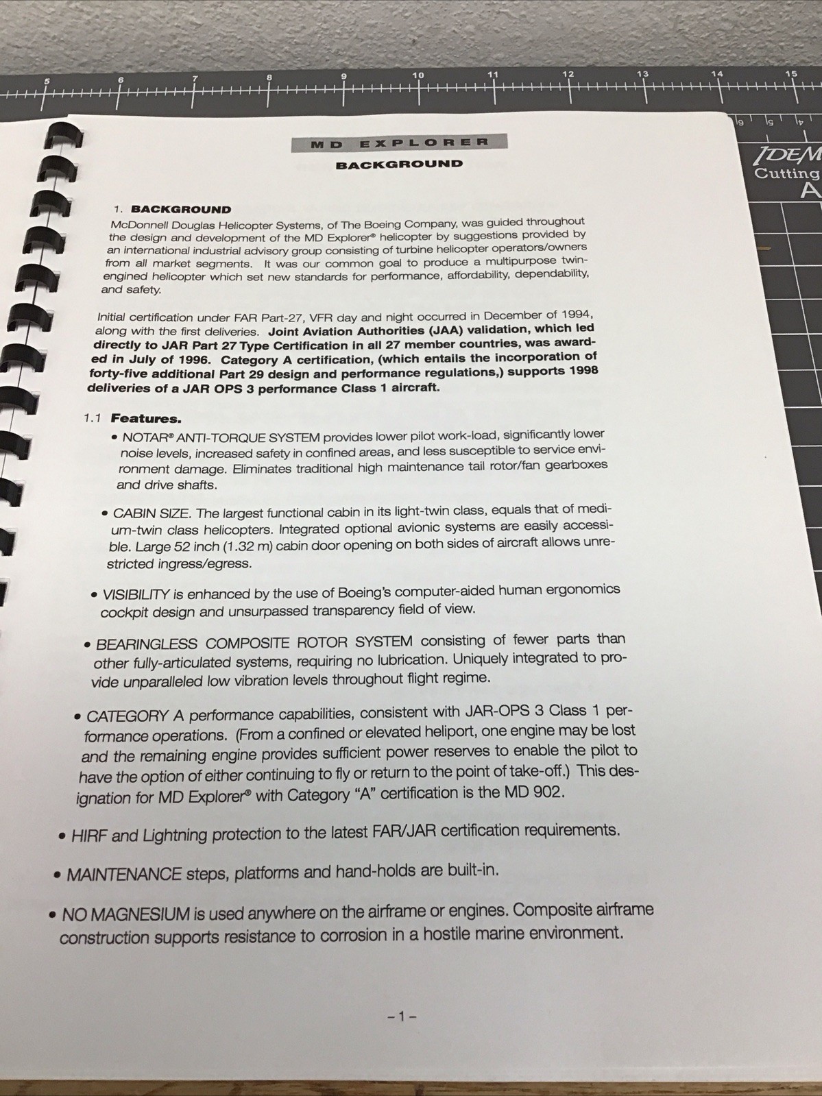 Boeing MD Explorer Helicopter Technical Description New QU-1