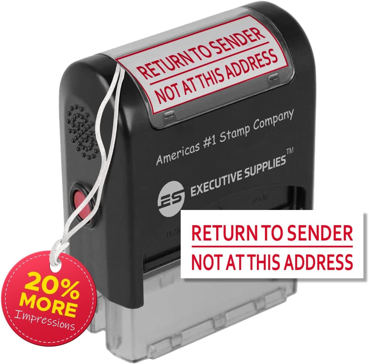 Return to Sender Stamp, Wrong Address Return to Sender Rubber Stamp, Self Inking