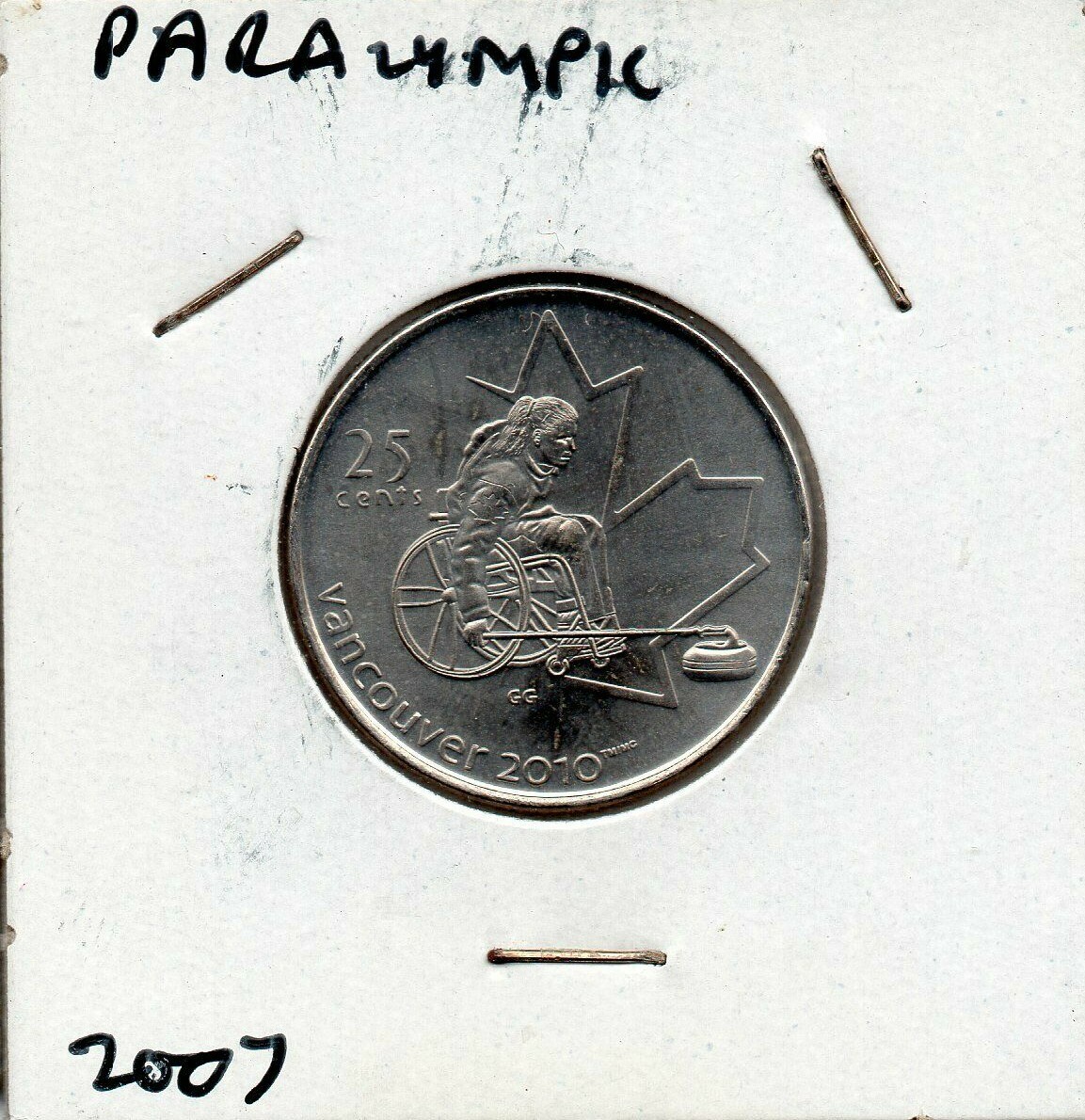 2007 CANADA 25 CENTS VANCOUVER 2010 - PARALYMPICS
