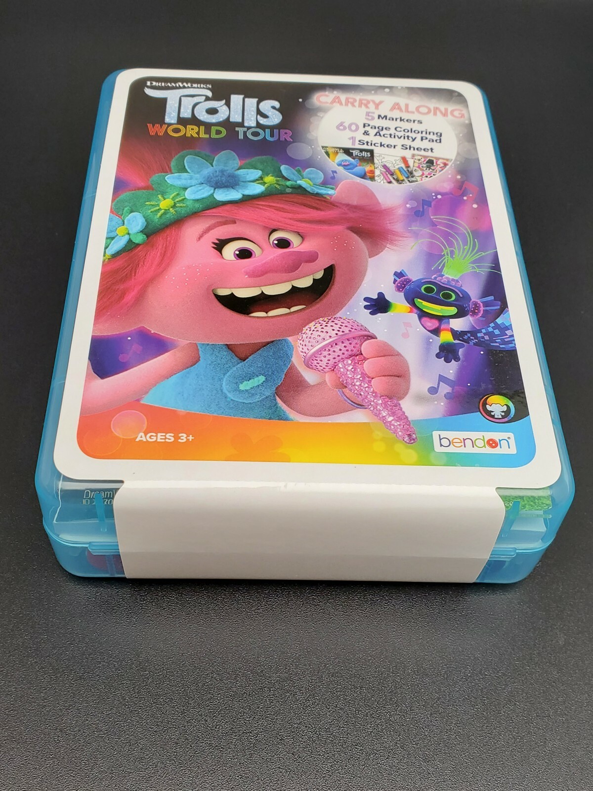 DreamWorks Trolls World Tour Carry Along Plastic Case-Brand New
