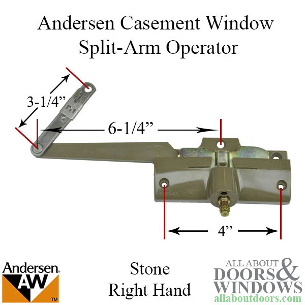Andersen Window Operator Casement Windows Right Hand Split Arm Operator 83-95