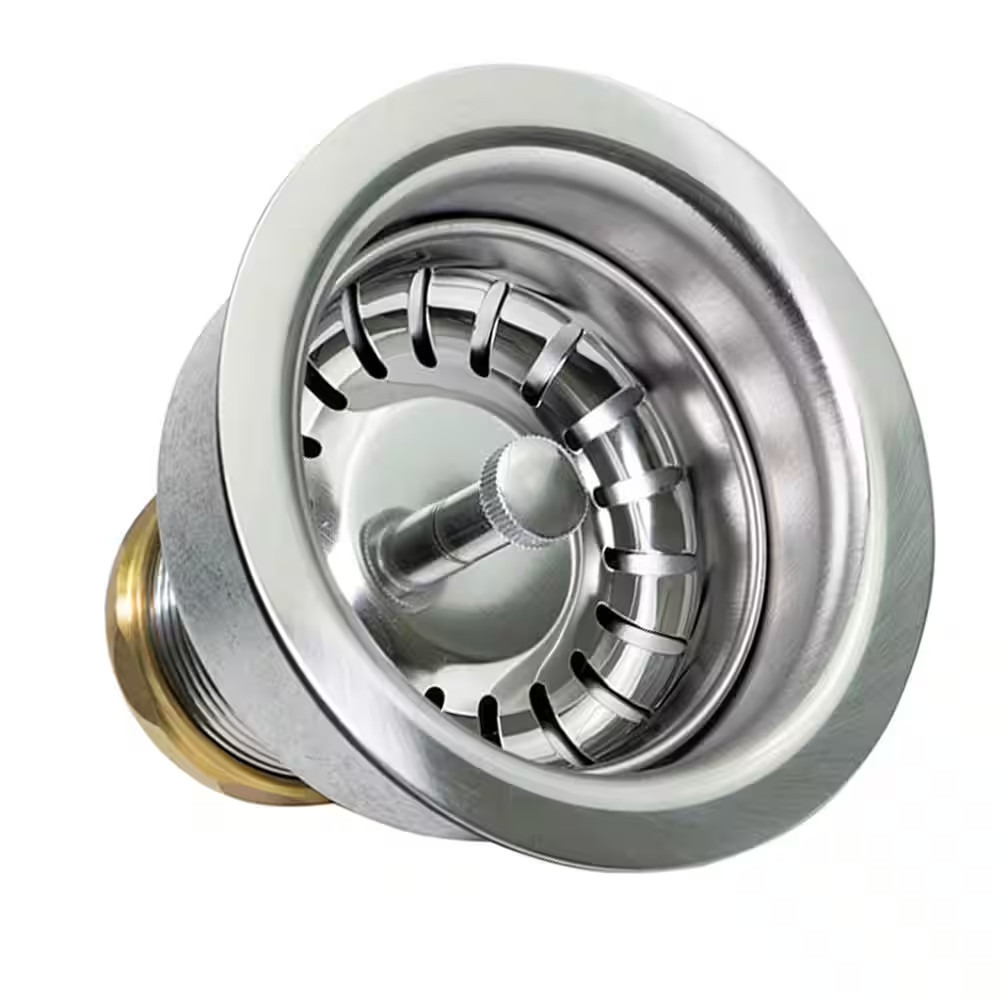 3-1/2 In. - 4 In. Kitchen Sink Stainless Steel Drain Assembly with Strainer Bask