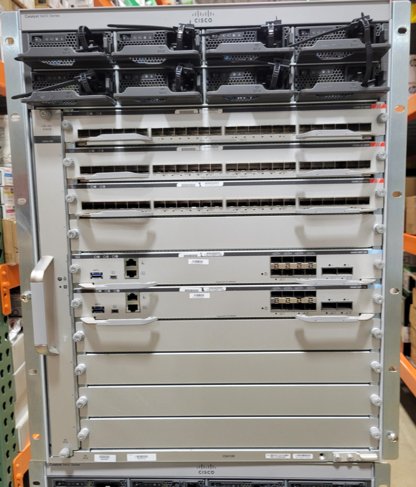 Cisco C9410R = (3X) Cisco C9400-LC-24XS (2X) C9400-SUP-1XL