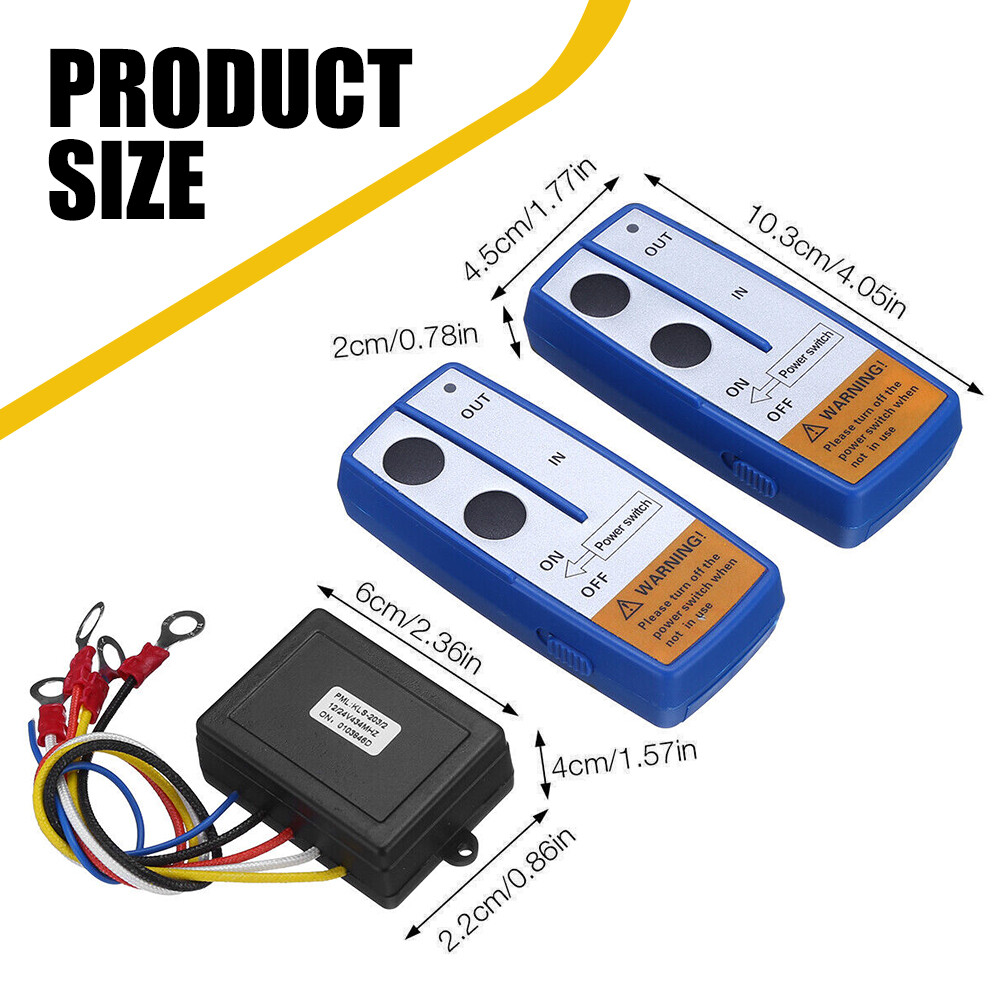 12V 150ft Winch Wireless Remote Control Switch Handset Kit For ATV SUV UTV