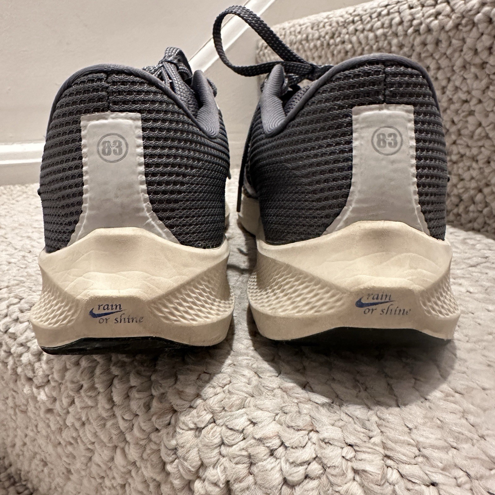 Nike Air Zoom Pegasus 40 Men’s Running Shoes – Gray/Blue Mesh – US 12