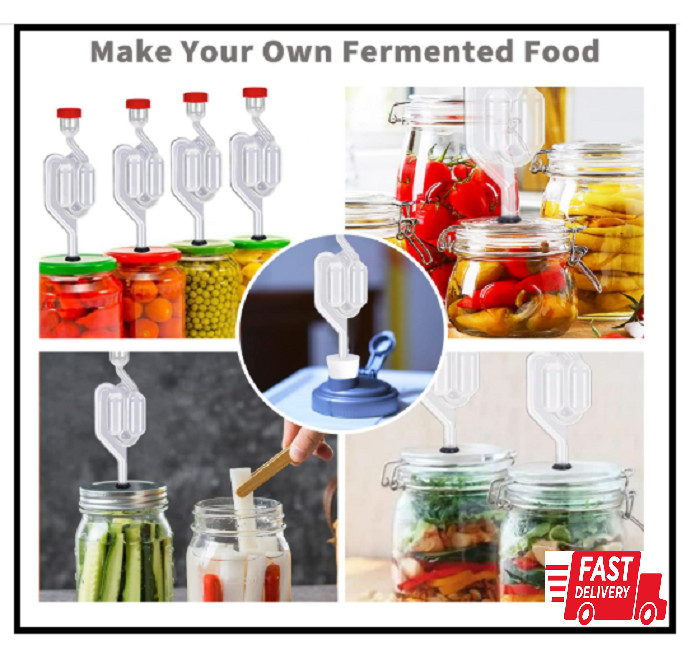 5Ct. S - Shape Airlock with # 6 Stopper 5Pcs& Grommets 10Pcs,Bubble Fermentation