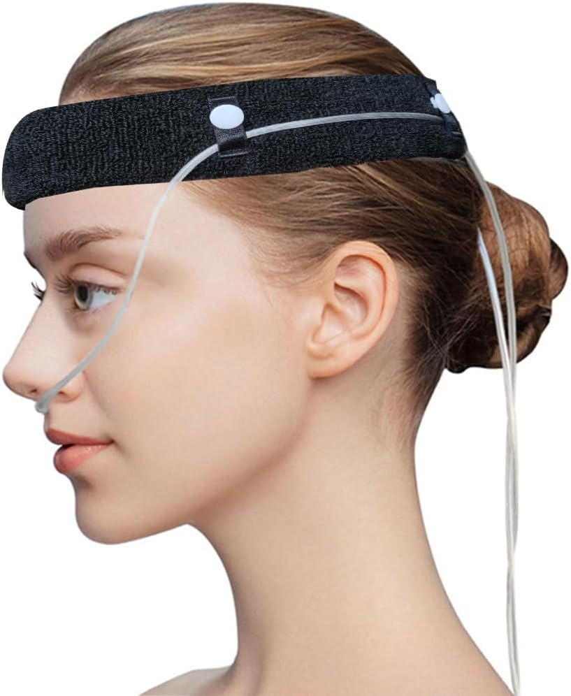 Comfort Oxygen Nasal Cannula Headband, Ear Protectors for Oxygen Tubing，Elastic