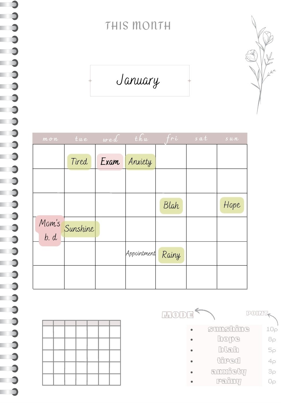 Undated Digital Journal Planner