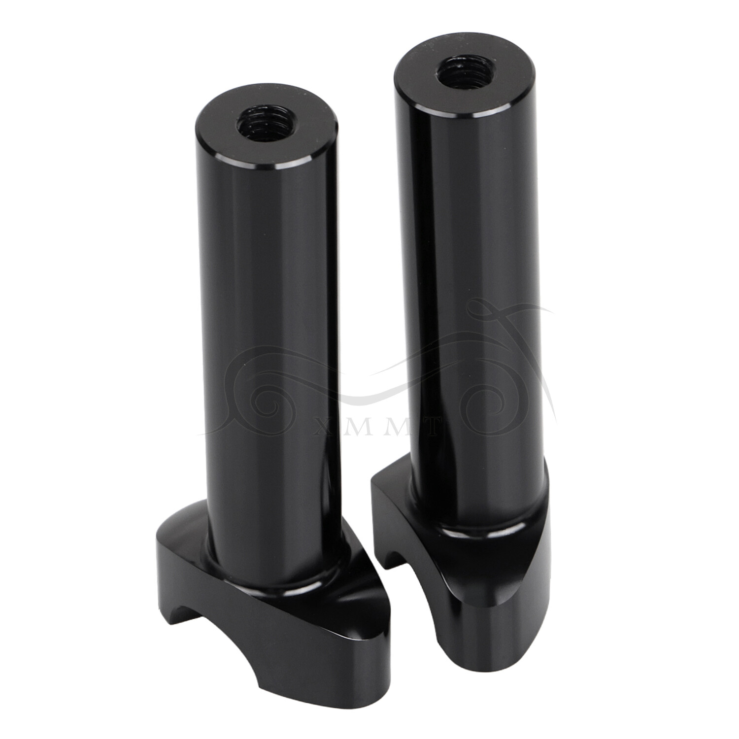 Black 5.5" Handlebar Risers Bottom For Harley 1" Bar Dyna Softail Sportster FXS