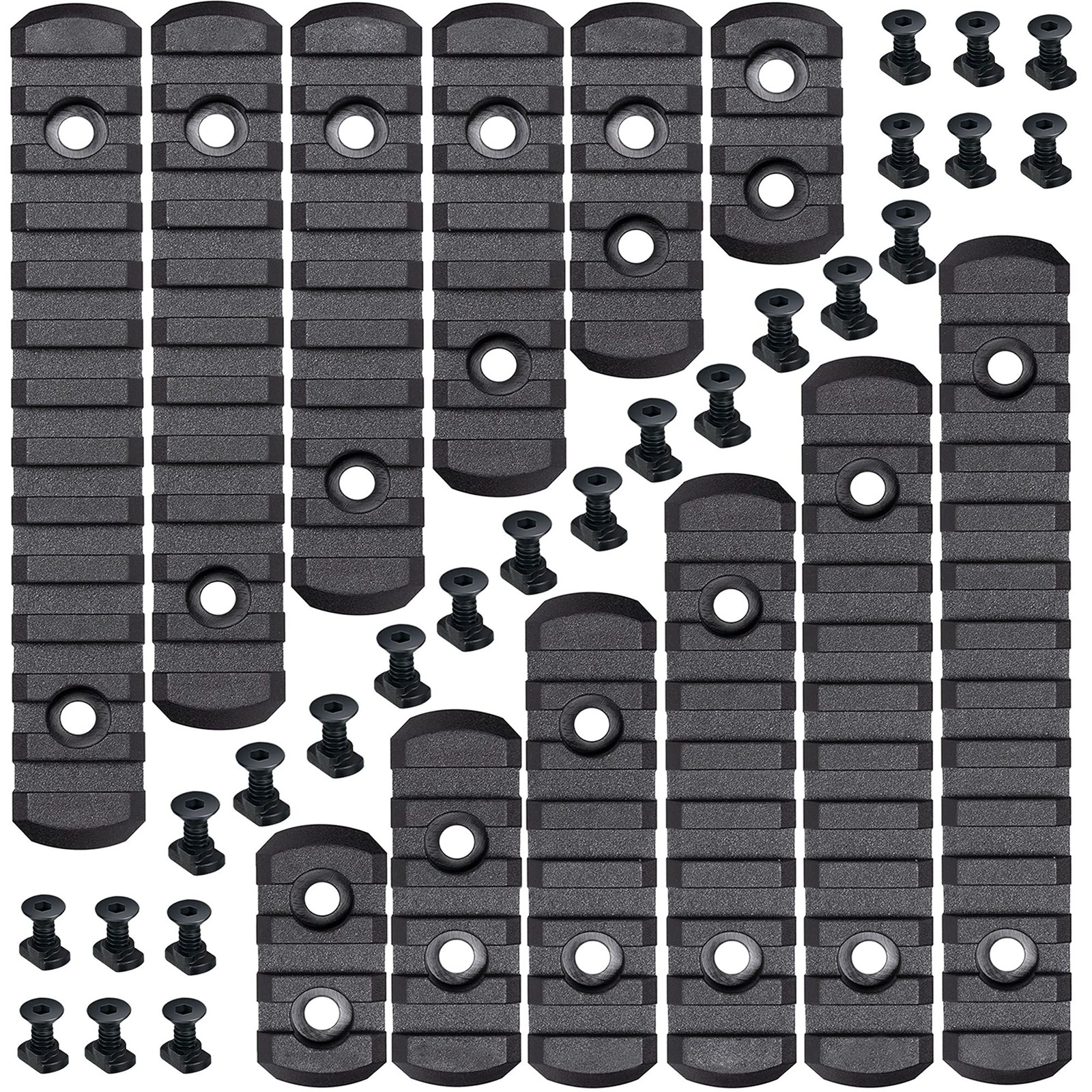CRUSHUNT 12 Pack Single Picatinny Rail 3 3 5 5 7 7 9 9 11 11 13 13 Slots...
