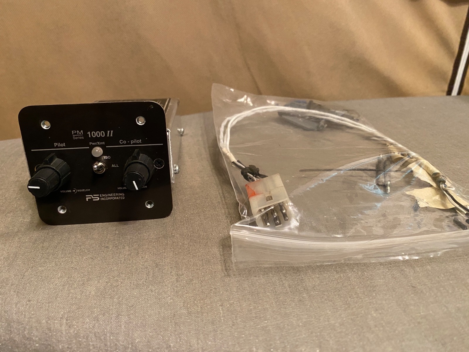 PS Engineering Inc. PM 1000 II Panel Mount Intercom with Connector & Mount Plate