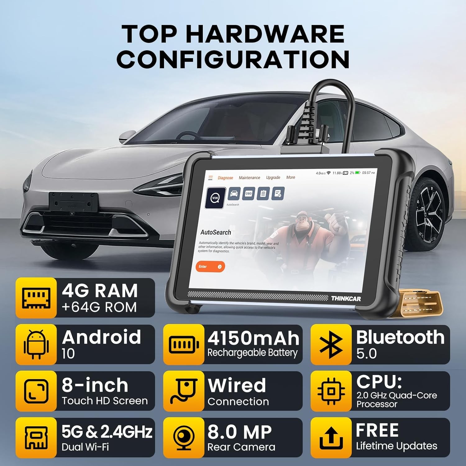 ThinkScan 689 ECU Coding Scanner Bidirectional Full System Scan Tool FREE UPDATE