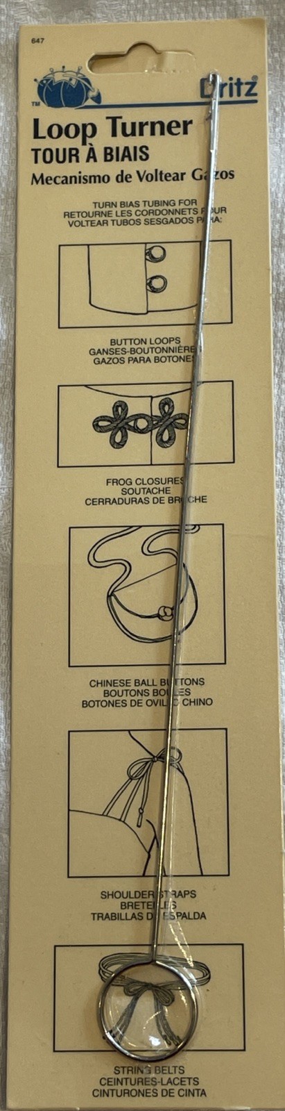 New Sealed 1998 Dritz Loop Turner-New Turn Bias Tubing Made In Taiwan 647