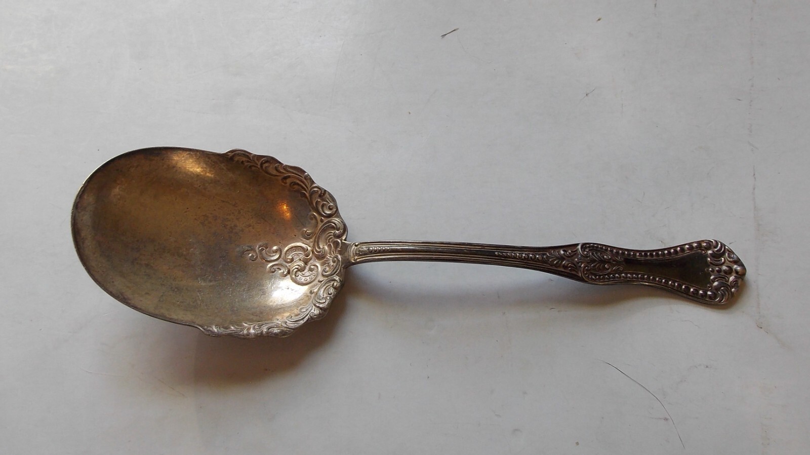 Forbes silver plate ~ CLOVIS ~  8.5" CASSEROLE SPOON  1898