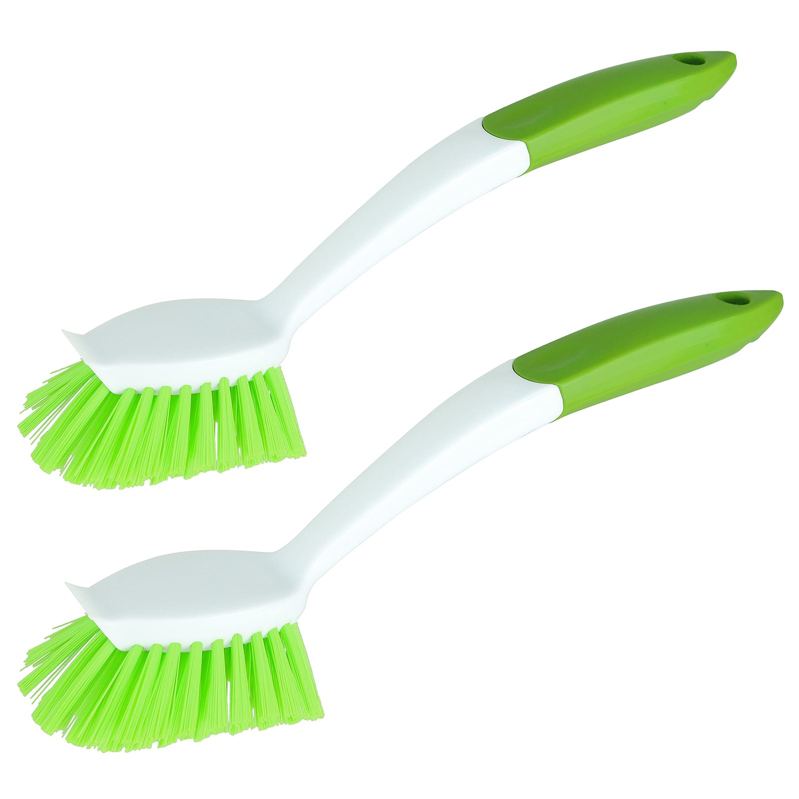 2pack Kitchen Green Scrub Brush For Cleaning Dishes Pots Pan Sink And Bathroom W