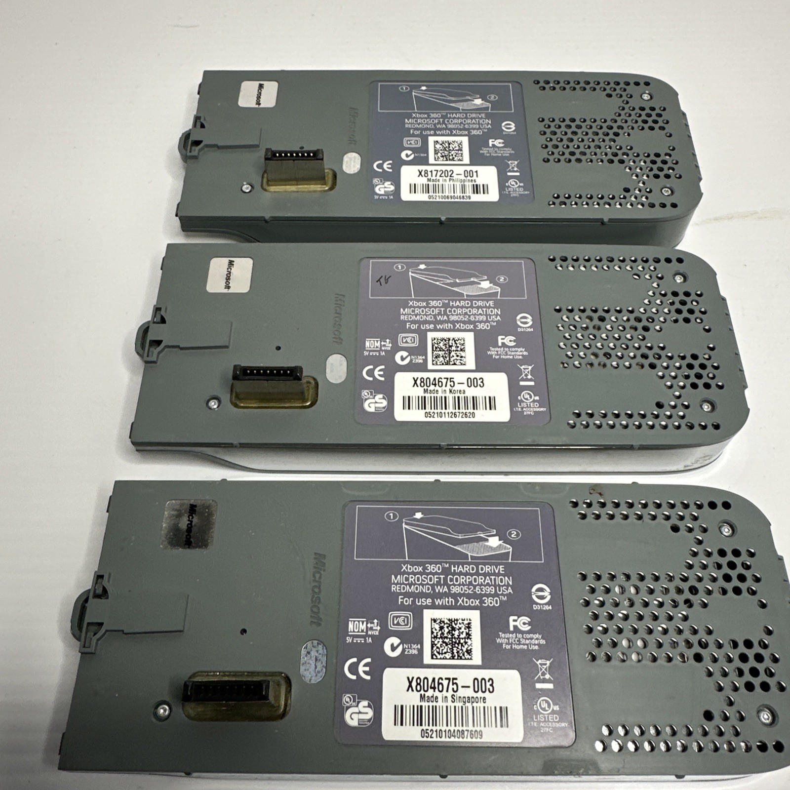 Set Of 3 Authentic Microsoft XBOX 360 20GB Hard Drive Read Description