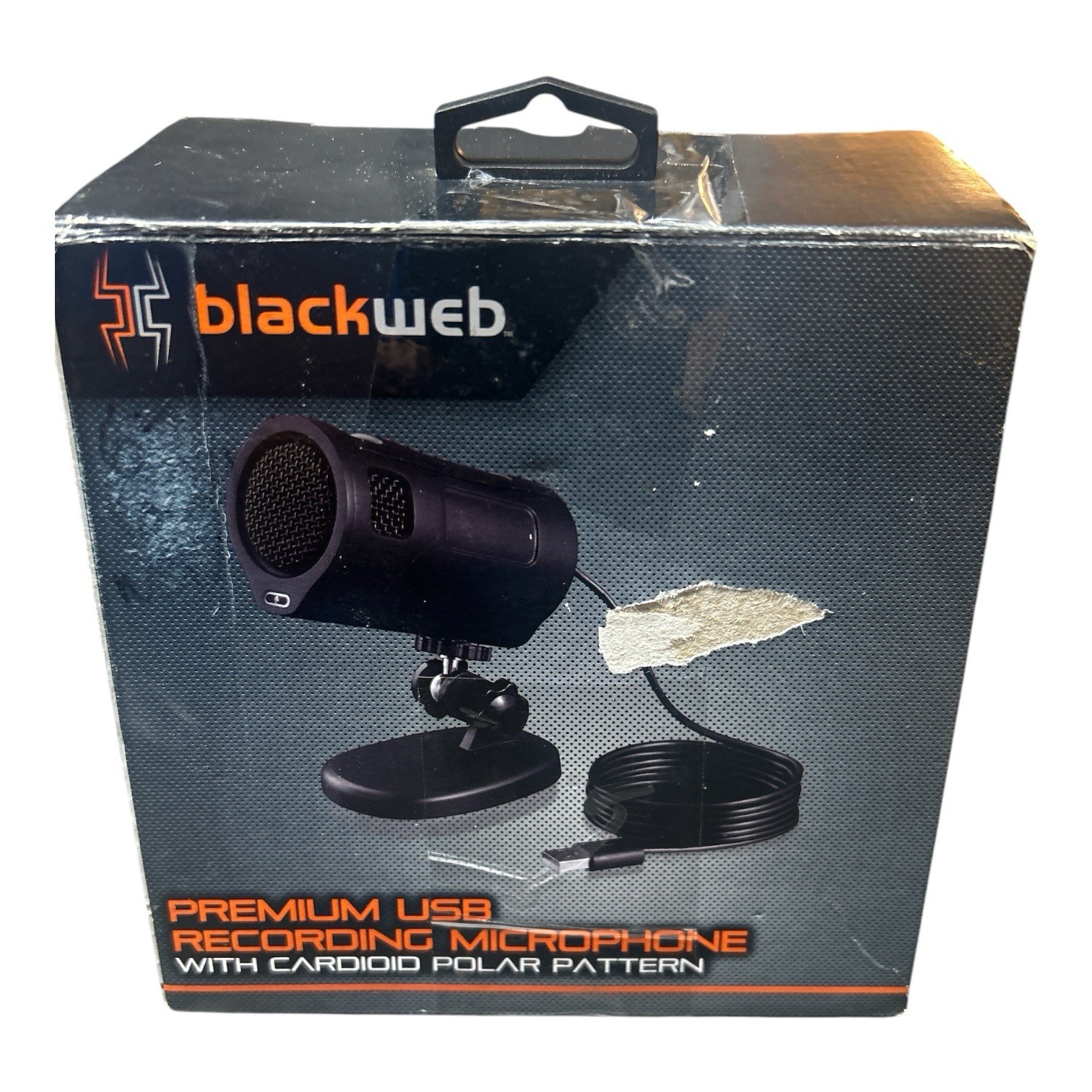 Black Web Premiem U S B  Recording Microphone With Cardioid Pattern NEW