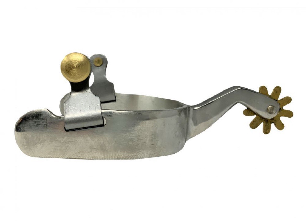 Pair Of Showman Men's Stainless Steel Western Spurs With Rowels RT-09