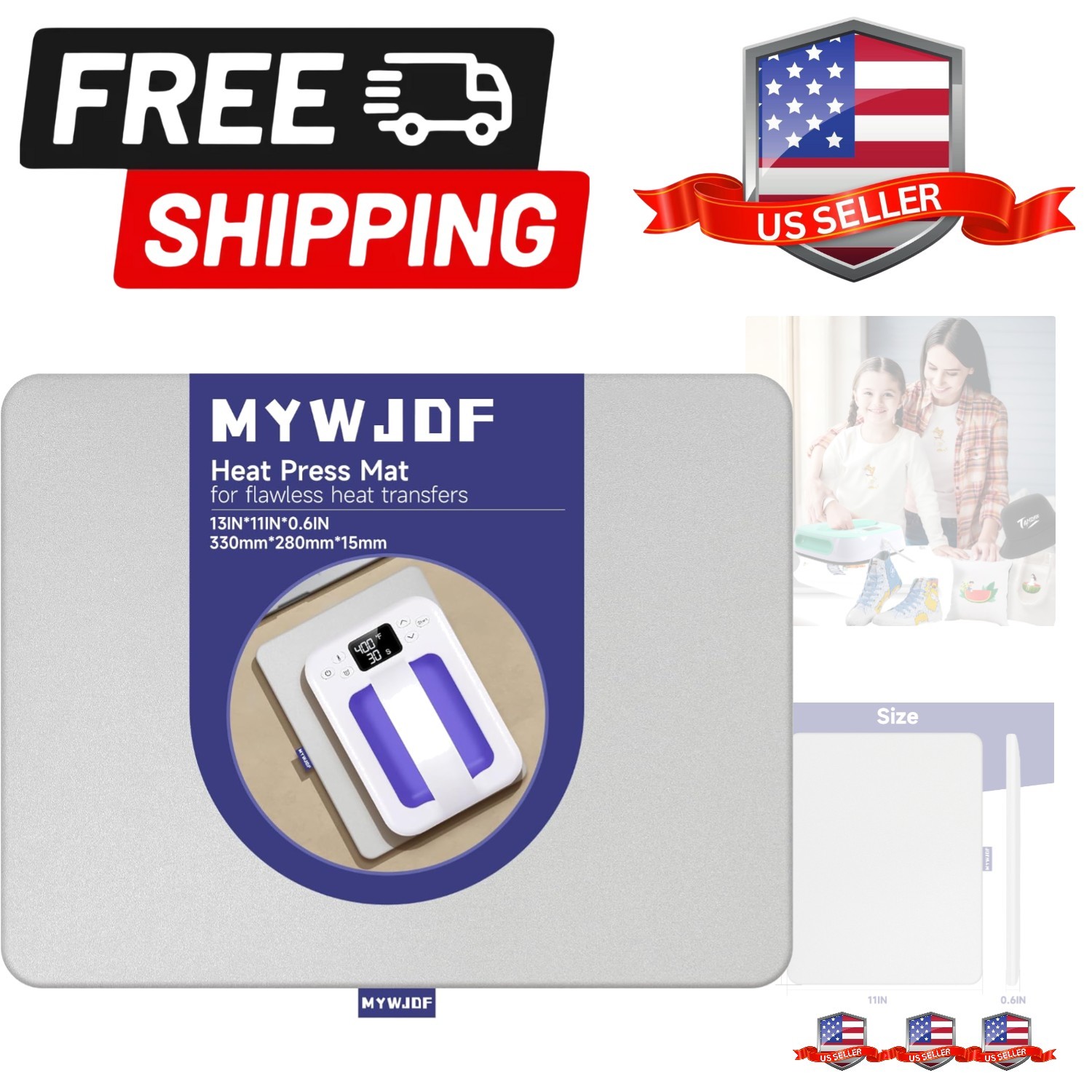 Heat Press mat Easy Press mat:11 x 13 inchHeat Press mat for Heat Press Doubl...