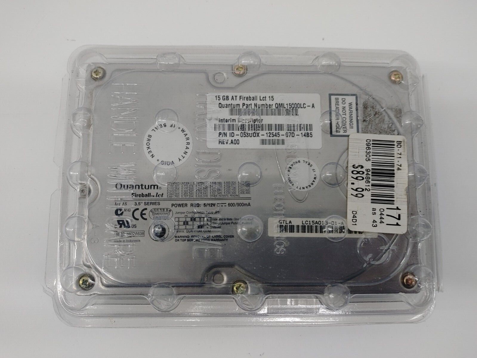 QUANTUM 15 GB AT FIREBALL LCT 15 HARD DRIVE