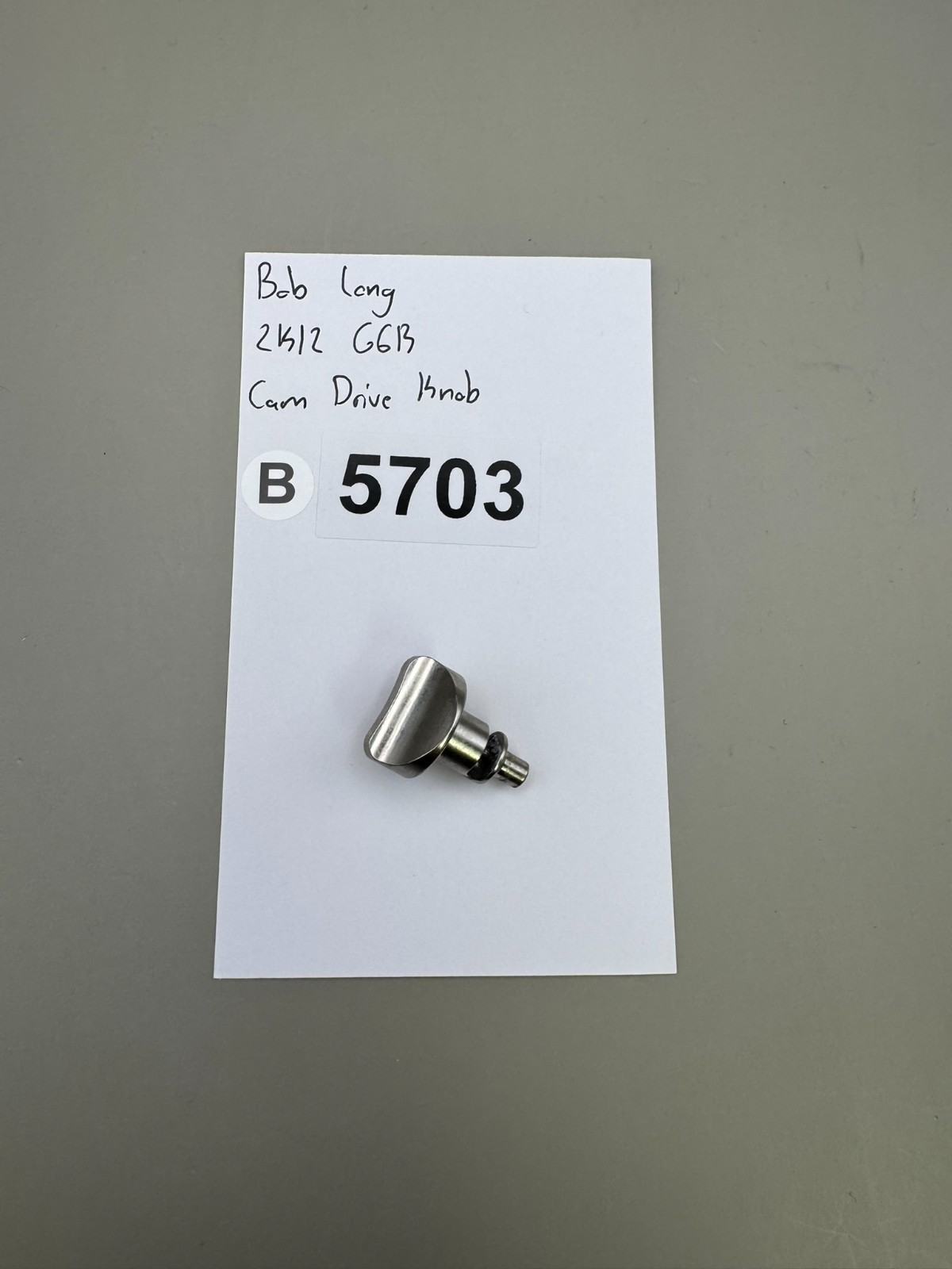 Bob Long 2K12 G6R Cam Drive Knob-Silver