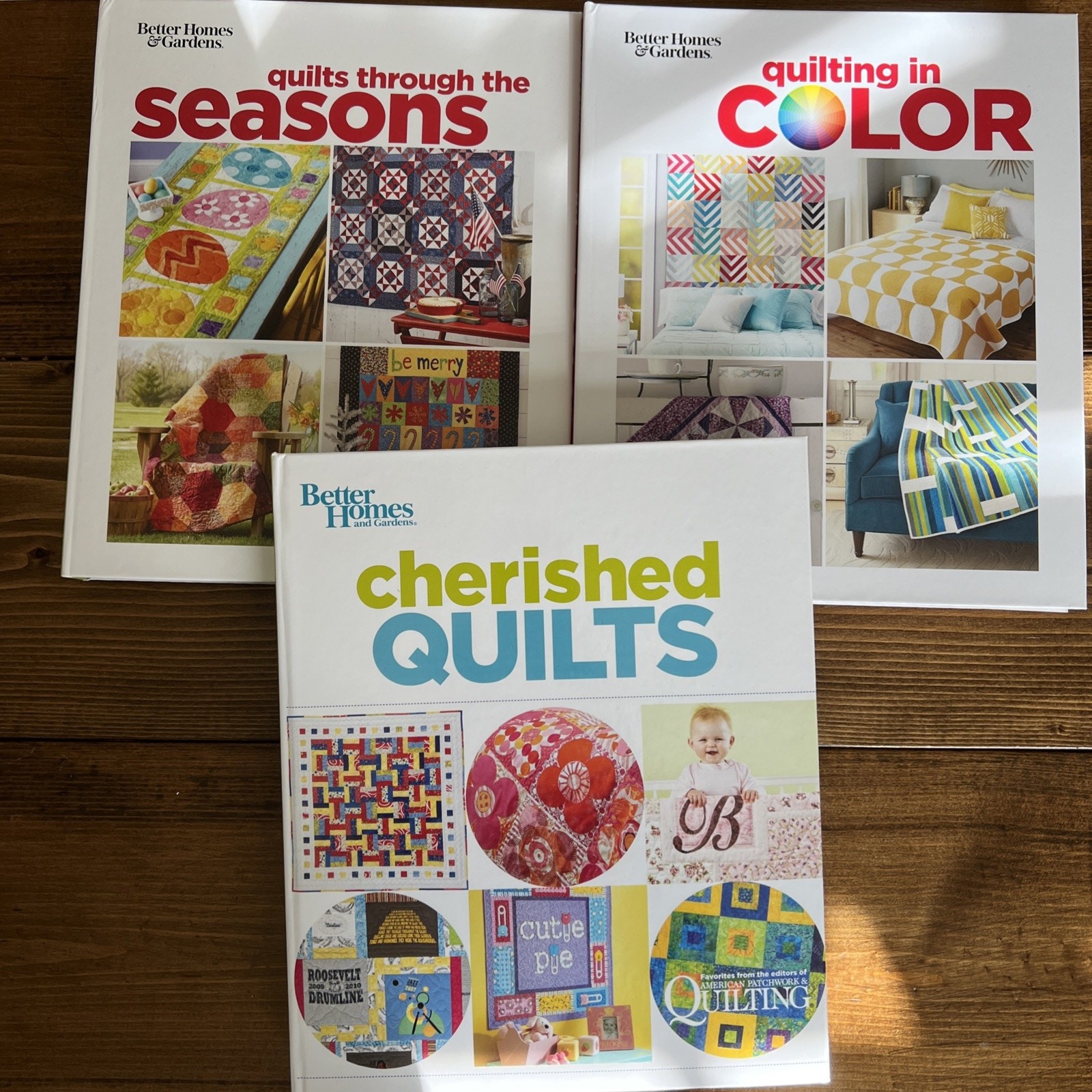 Better Homes 3 Books -Cherished Quilts/Quilting In Color/Quilts Through Seasons