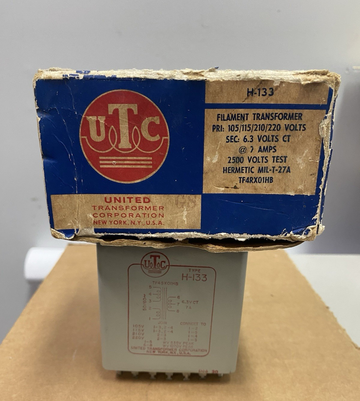 UTC H-133 Filament Transformer