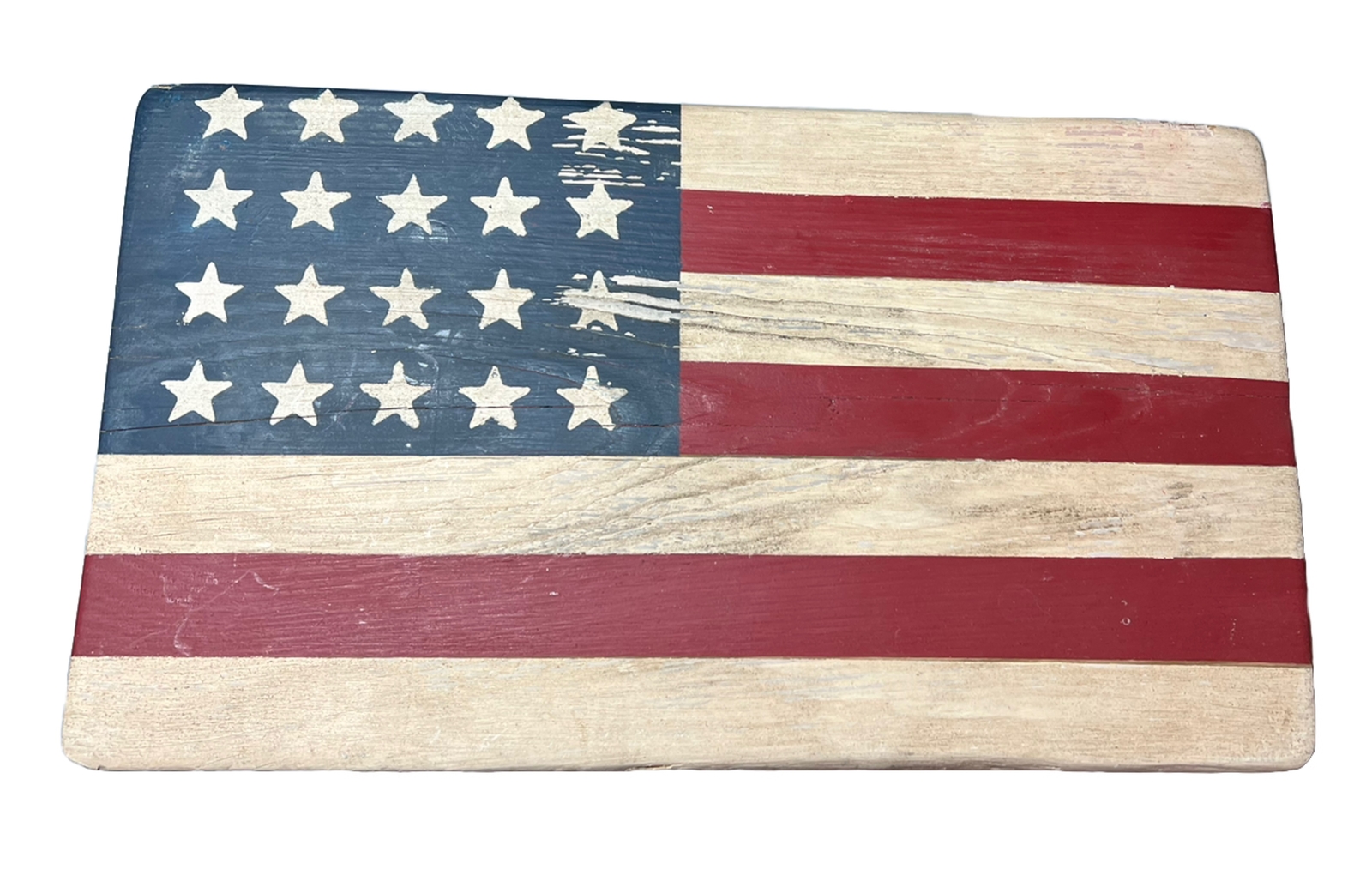 American Flag Wood Foot Stool
