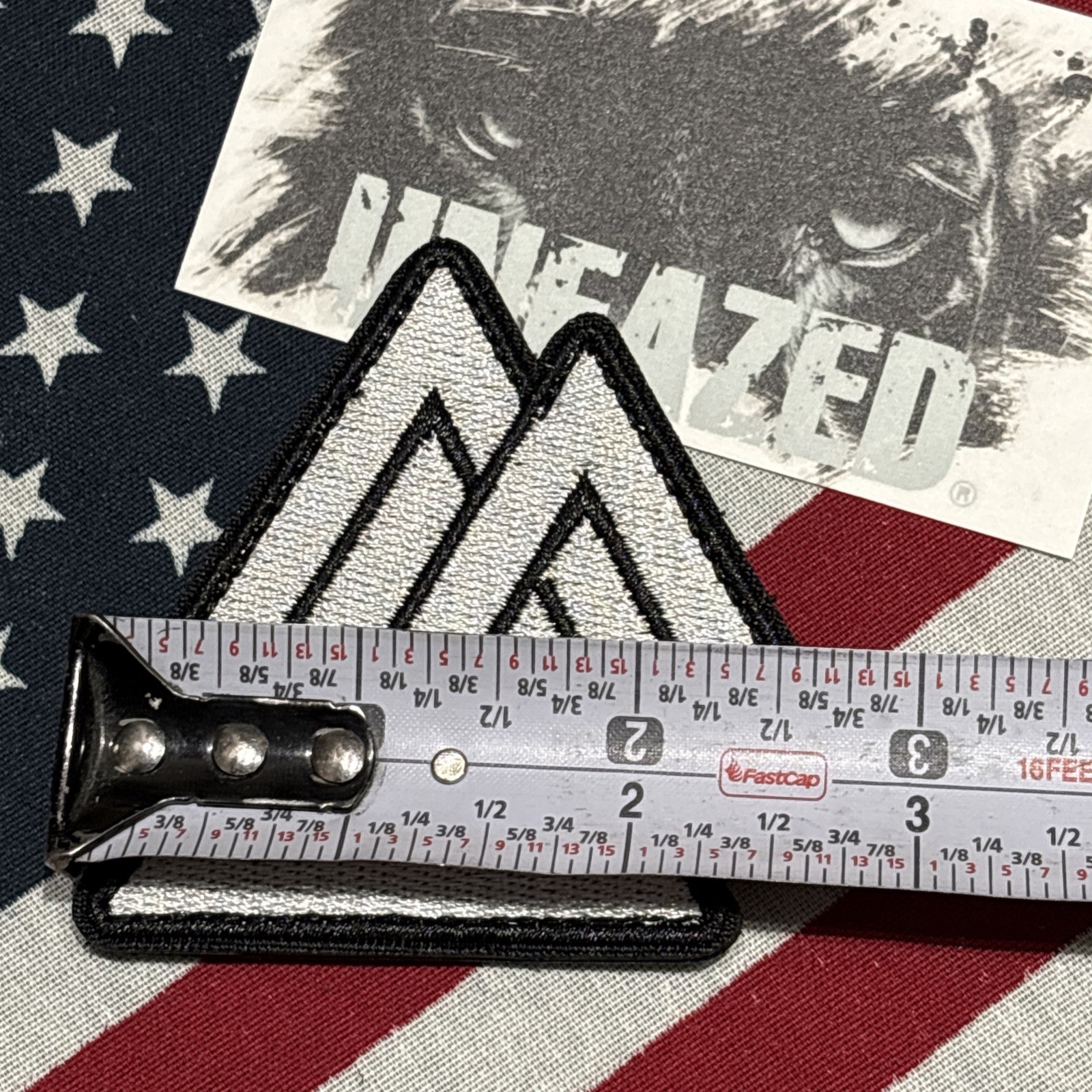 Valknut White Odin Symbol Tactical Hook Loop Patch Embroidered ~3x3”