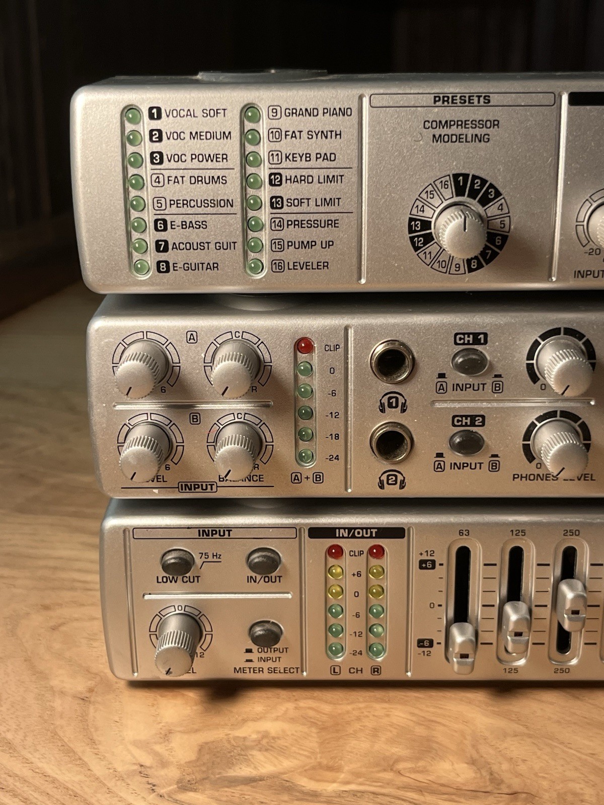 Behringer Mini FBQ800 / Mini AMP800 / Mini COM800 Lot Of 3