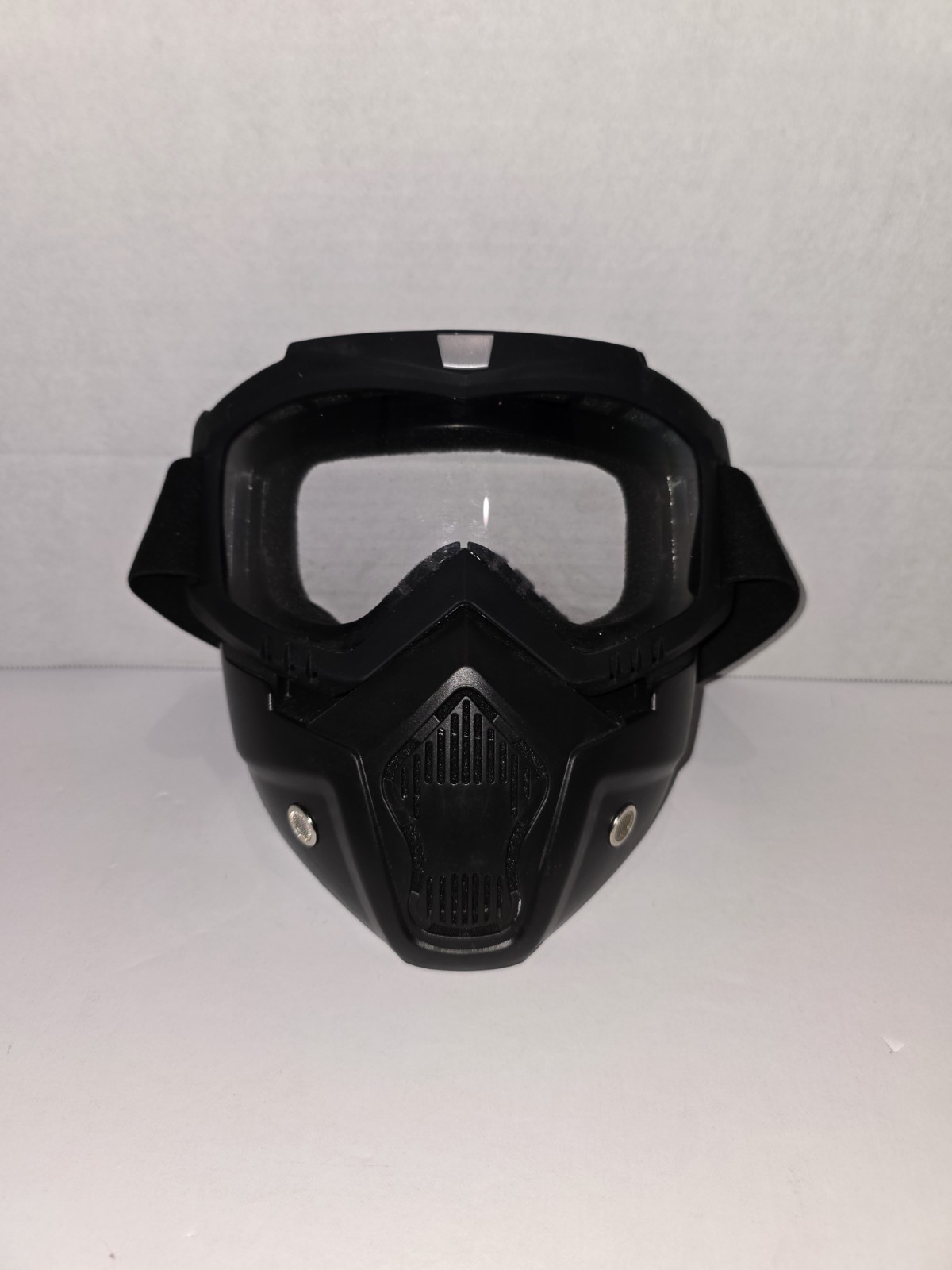 Full Face Paintball Airsoft Mask Motorcycle Clear Goggle Tactical Detachable