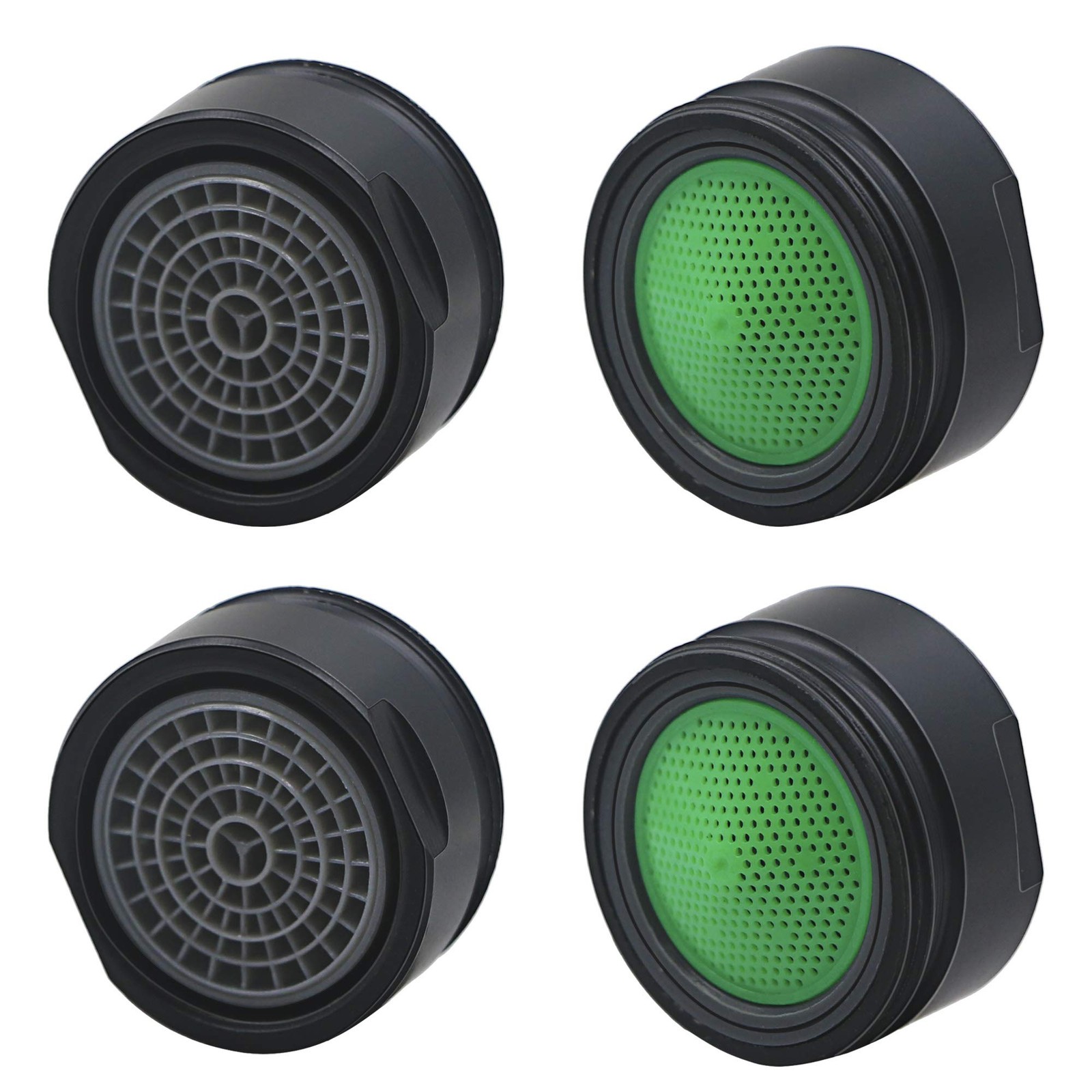 4 Pack 1.5 GPM Faucet Aerator, (24mm)15/16-Inch Male Threads Black