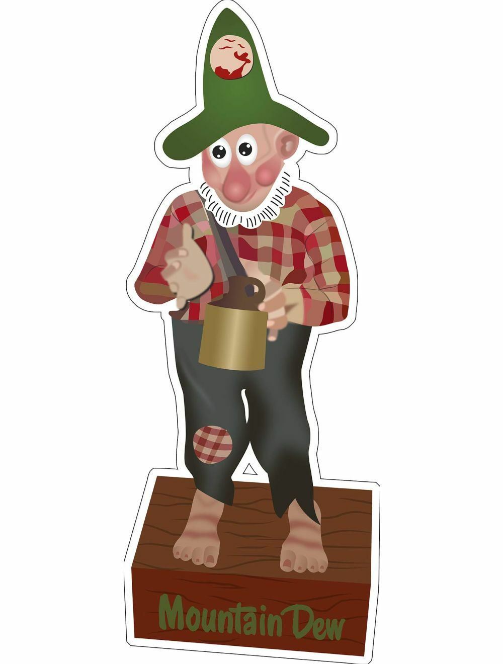 Mountain Dew Hillbilly Standing Laser Cut Metal Advertisement Sign