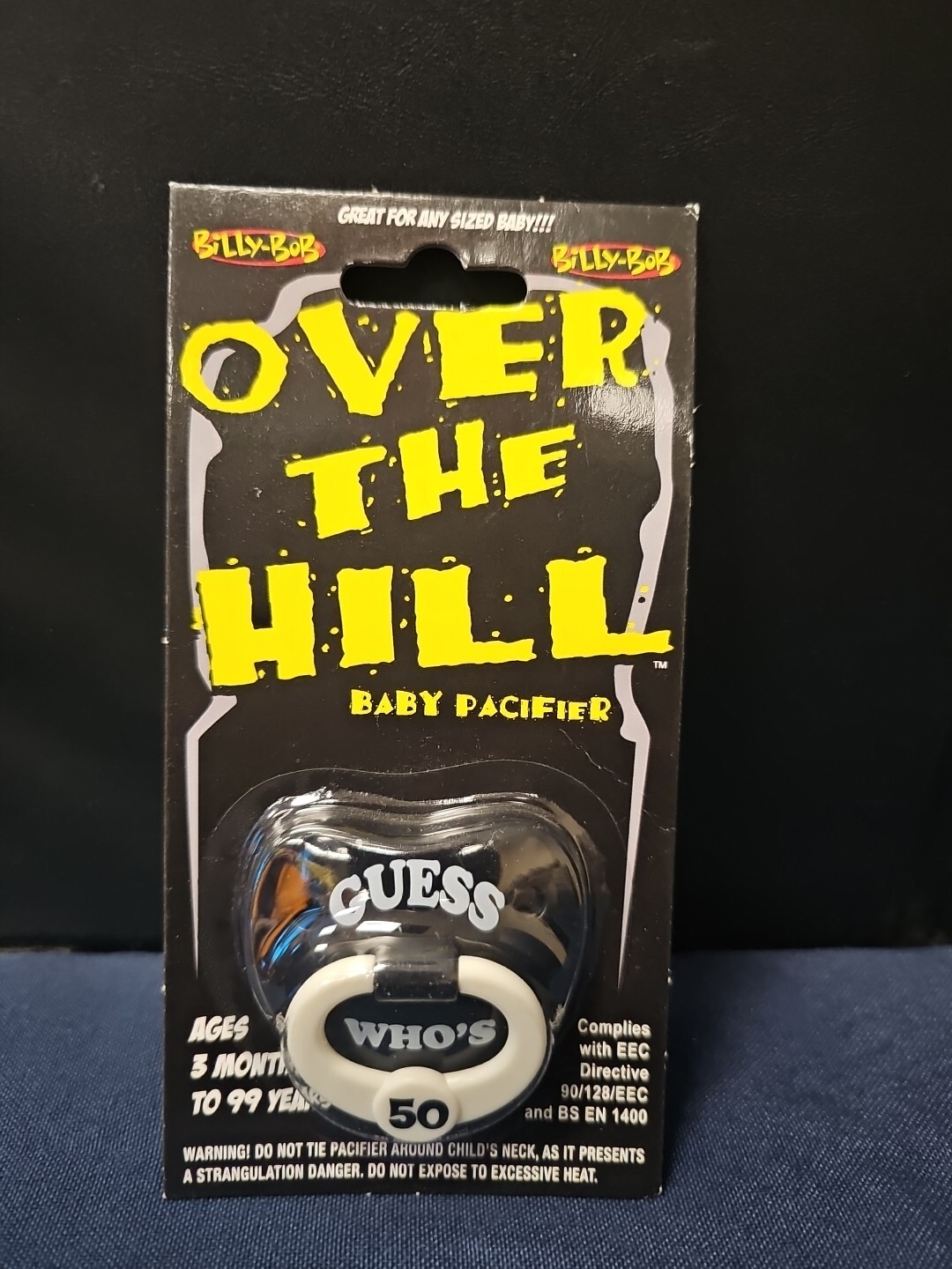 Billy-Bob Over The Hill 50's Pacifier NEW GAG GIFT FREE SHIPPING