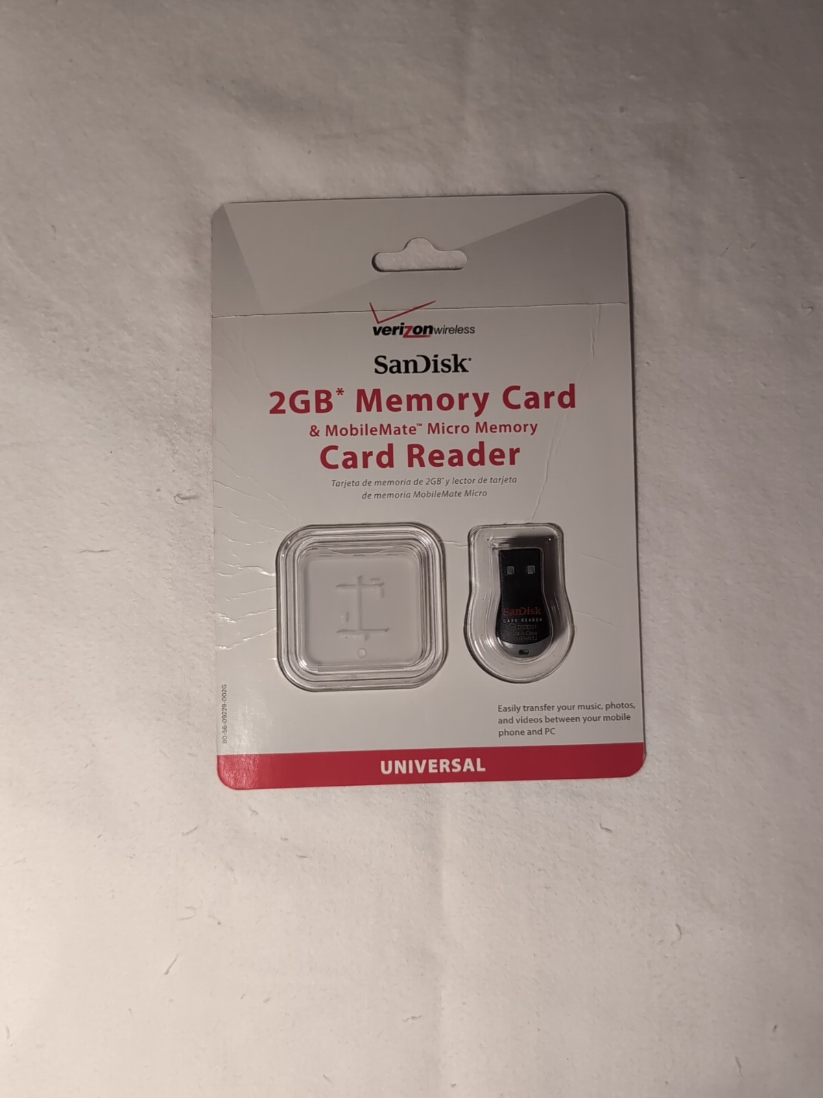 "New"  Verizon SanDisk MobileMate 2GB  Micro Memory Card Reader