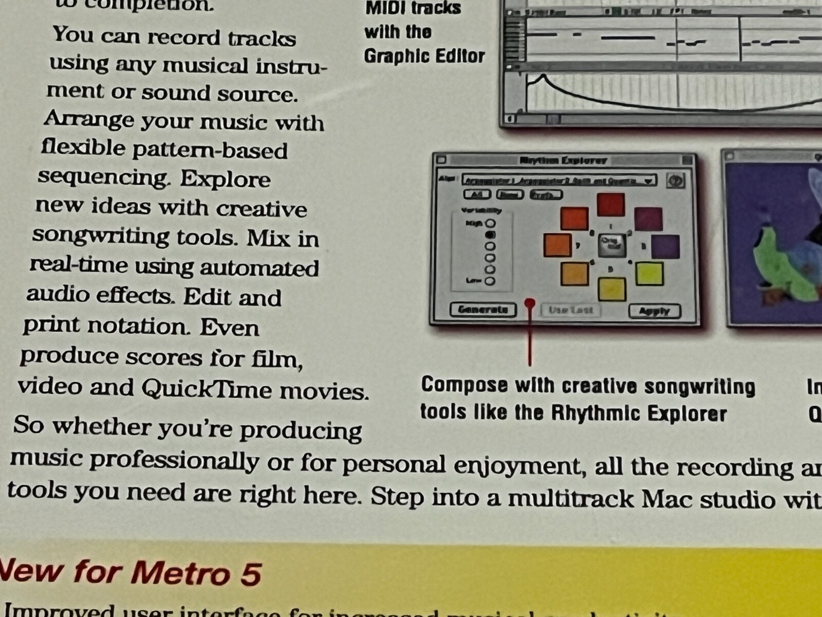 Cakewalk Metro 5 Multitrack MAC Studio Software New Sealed Vintage Rare