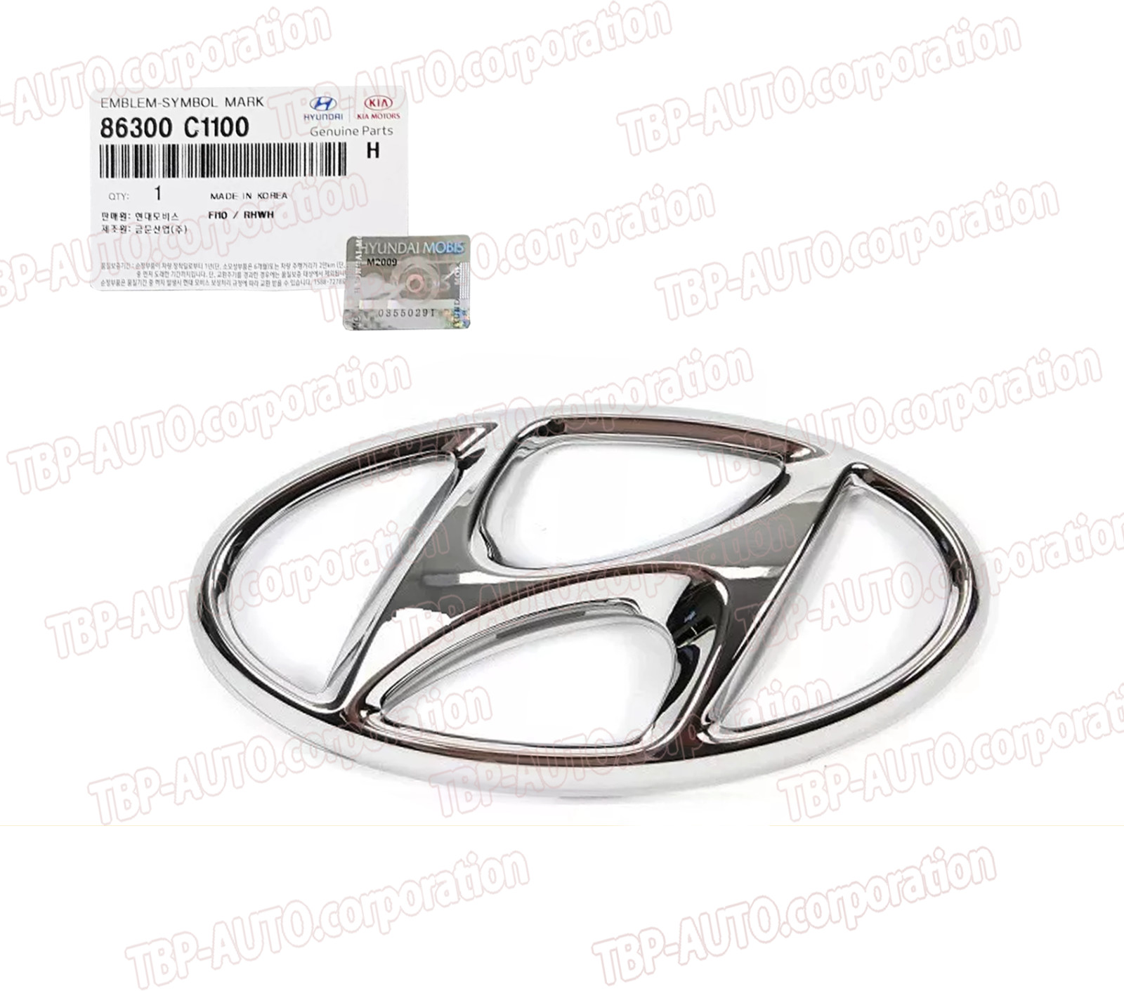 GENUINE ® Front Grille Emblem for 2015-2017 Hyundai Sonata SPORT 86300C1100