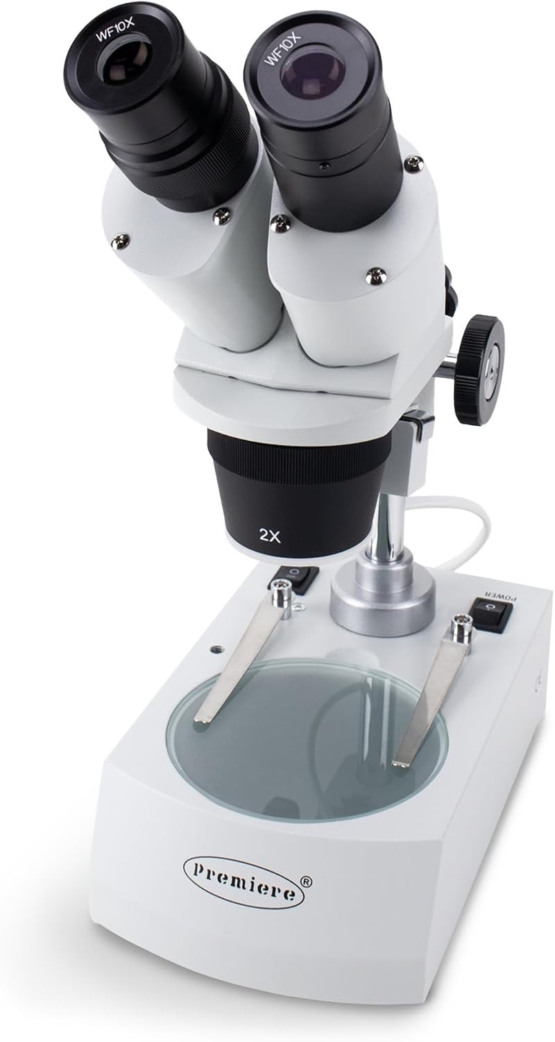 Binocular Stereo Microscope, WF10x Eyepieces, 20X/40X, 2X and 4X Objectives