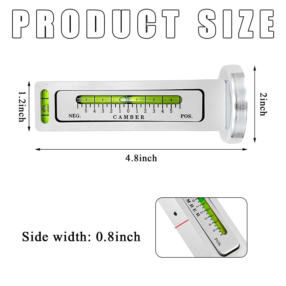 Adjustable Magnetic Gauge Tool, Camber Caster Strut Wheel Hub Alignment...