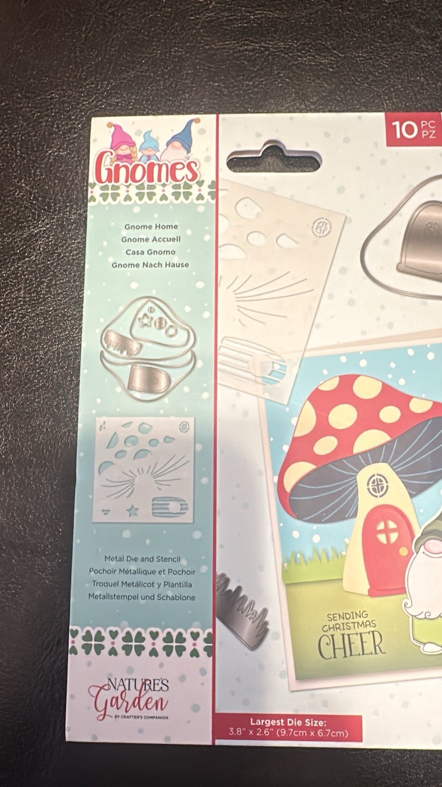 Gnomes Gnome Home Stencil &Die Set 10 Pc. Natures Garden By Crafters Companion.