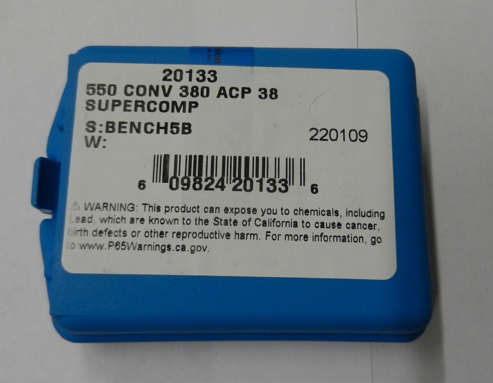 Dillon Precision 550 Conversion Kit in SEALED BOX, for 380 ACP;  20133